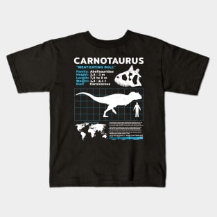 Carnotaurus Fact Sheet Kids T-Shirt